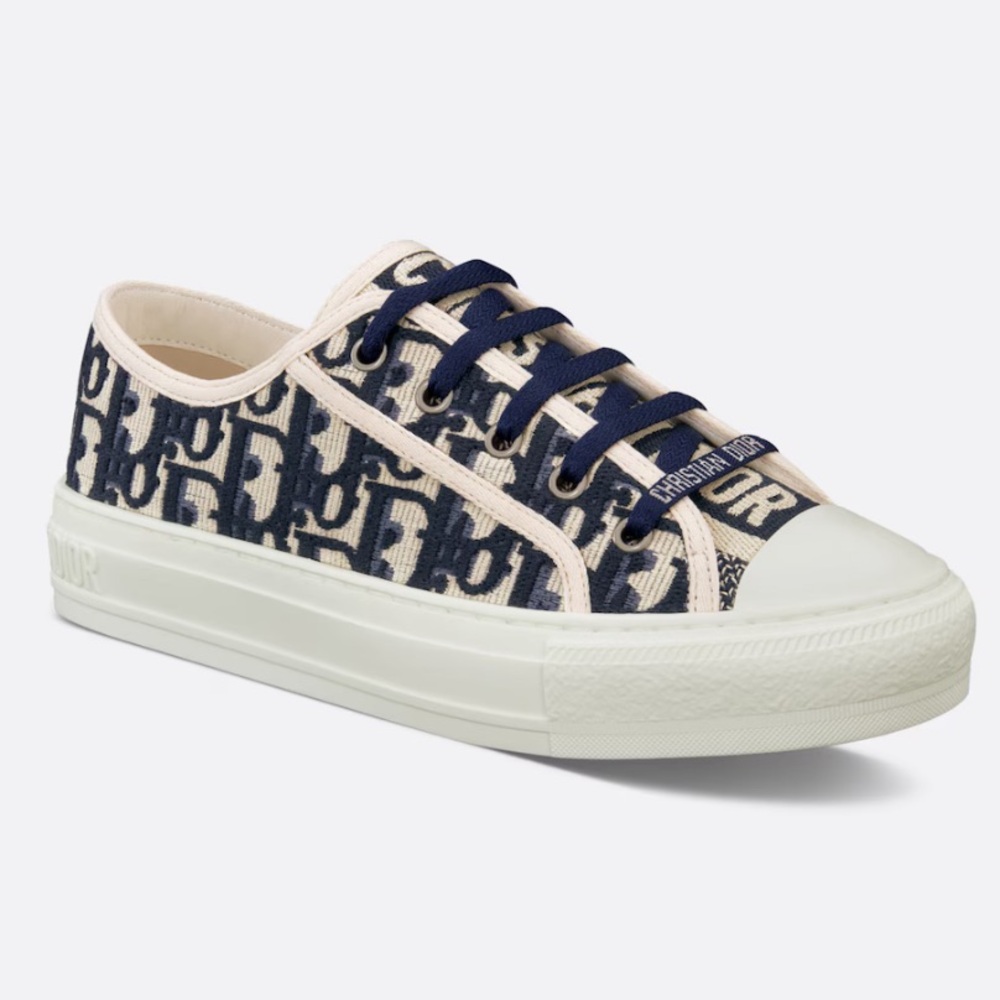 DIOR SNEAKERS SIZE 6.5 / 36.5 WALK N DIOR BLUE WOMENS